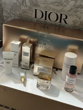 Dior Prestige Skincare & Fragrance-(5pcs Set)Dior Les Cotons,Box,Bag,Card,more,